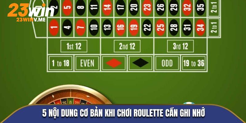 5 nội dung cơ bản khi chơi Roulette cần ghi nhớ