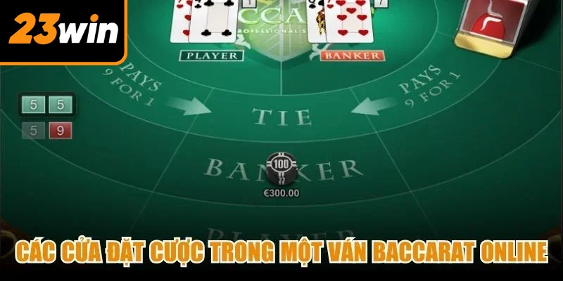 Các cửa đặt cược trong một ván Baccarat online Các cửa đặt cược trong một ván Baccarat online